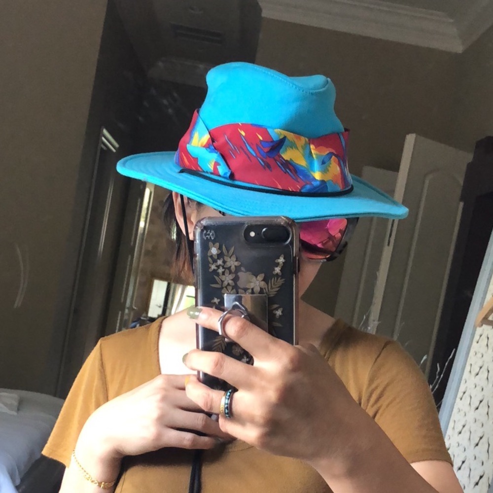 Vintage blue hats